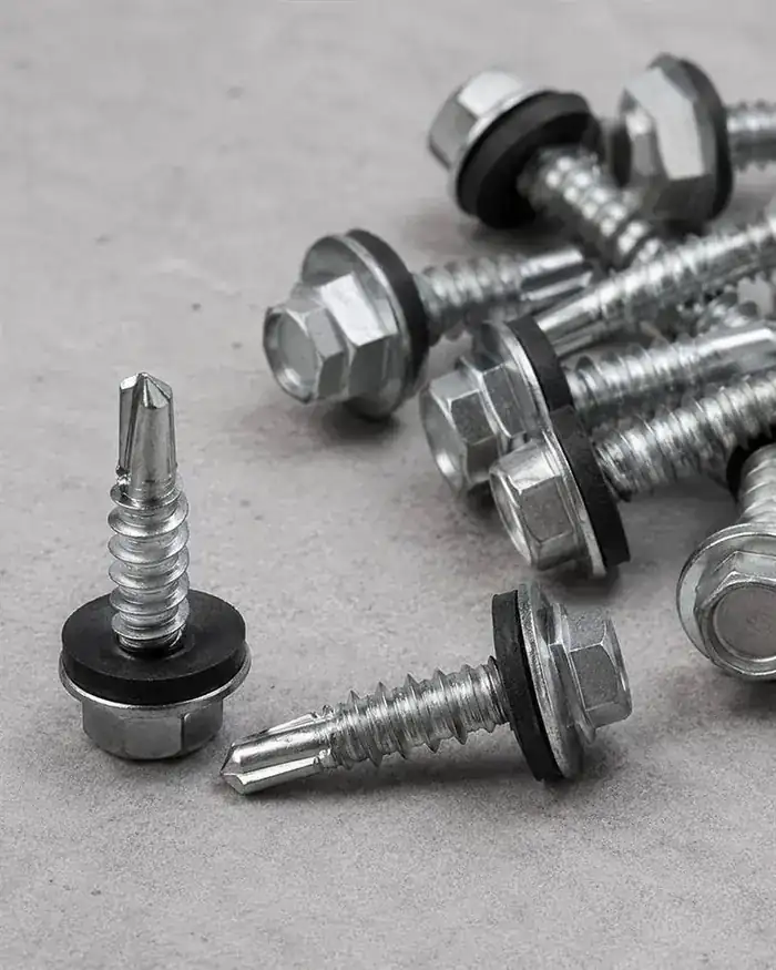 Tornillos autoperforantes con arandela de sello